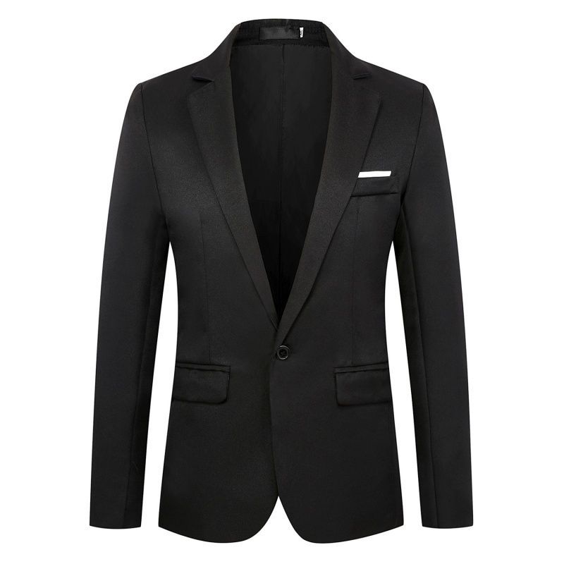 Men's Suit Korean Version of Youth Slim Fit Solid Color Single-row One-button Small Blazer