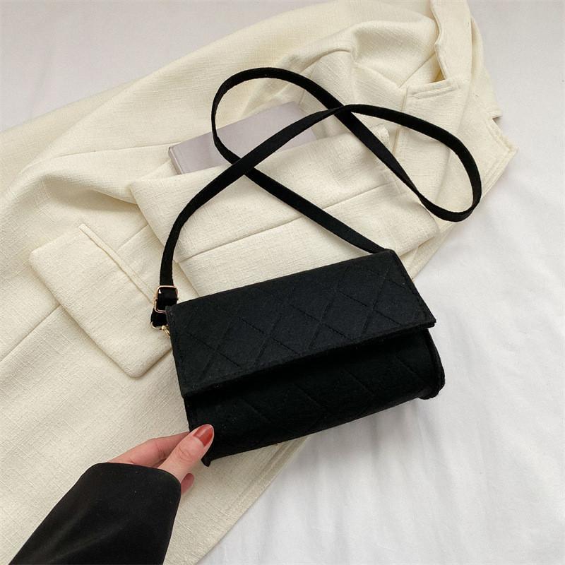 Chic Korean Style Shoulder Bag For Women 2023 Summer Trendy Quilted Purse
