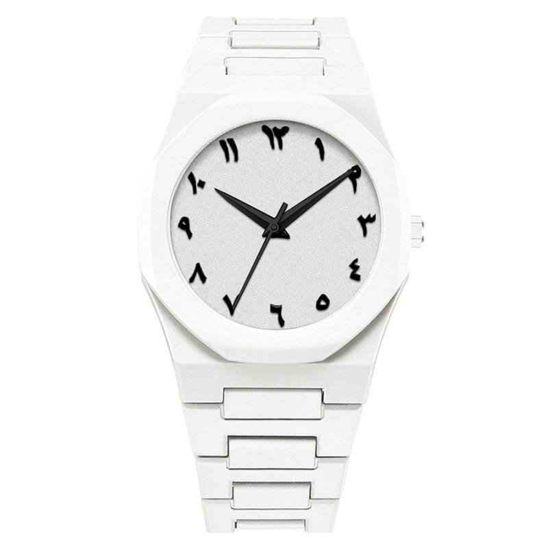 Orologio Moderno Ottagonale in Plastica da Uomo con Movimento al Quarzo Stile Casual