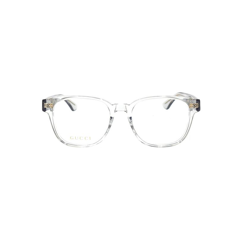 Gucci Optical Glasses Large Frame Without Makeup, Square Glasses, Same Style Transparent Gray 52 Glasses Case (random Size and Color) + Glasses Cloth