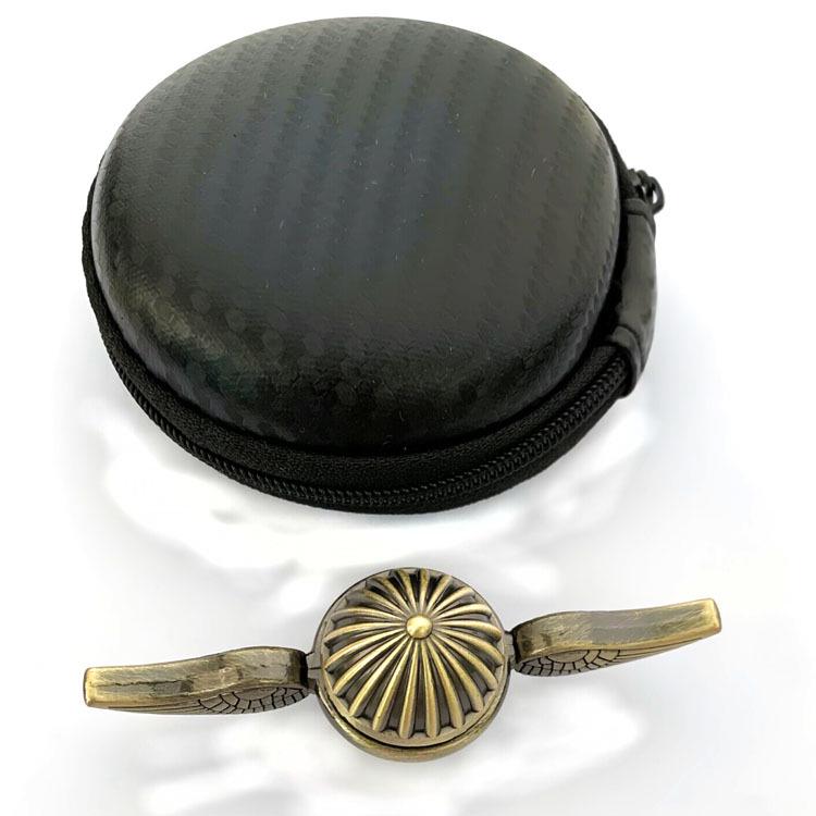 Golden Snitch Spiral Decompression Toy: Mechanical Finger Spinner with Angel Wings