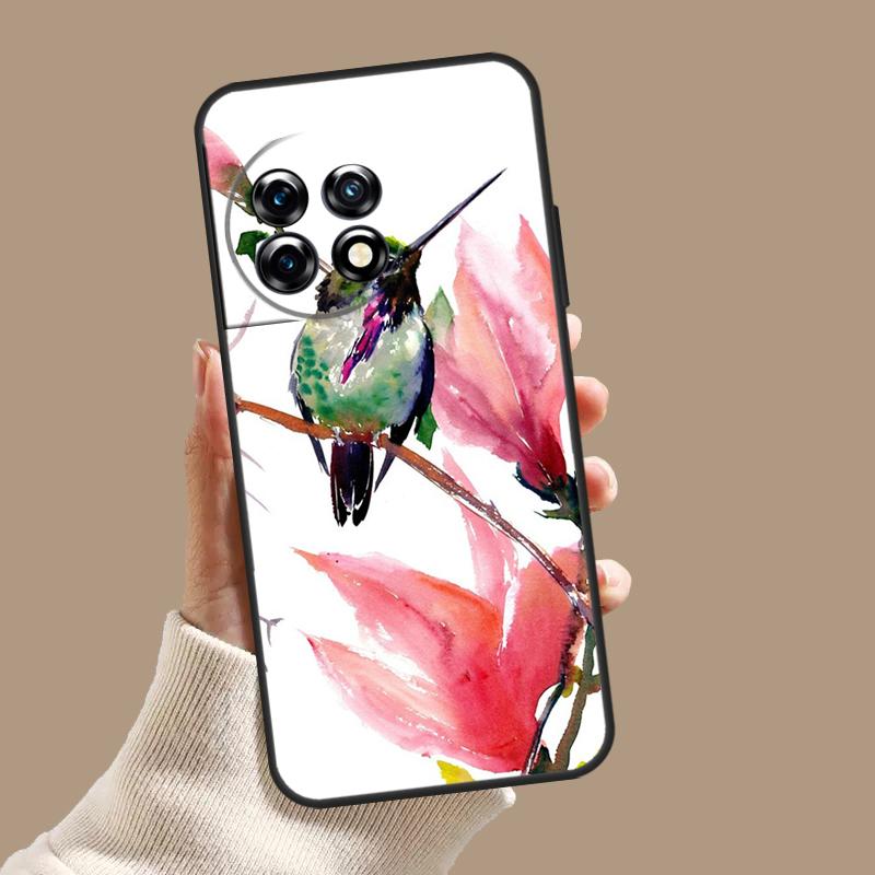 Hummingbird and Flowers Case For OnePlus Nord CE 5 2 3 4 Lite N30 OnePlus 13 11 12 15 13T 13R 10T 12R 9 10 Pro Cover