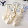 10 Pairs Cartoon Pattern Short Socks Breathable Middle Tube Socks Comfortable Ankle Socks  Summer