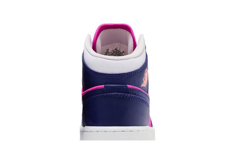 Jordan 1 Mid Fire Pink Barely Grape (GS)