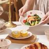 SOLECASA Ceramic Dinner Plates Soup Bowl Rice Salad Bowl Coffee Mug Floral pattern Kitchen Dinnerware Dinner Dish Microwave safe