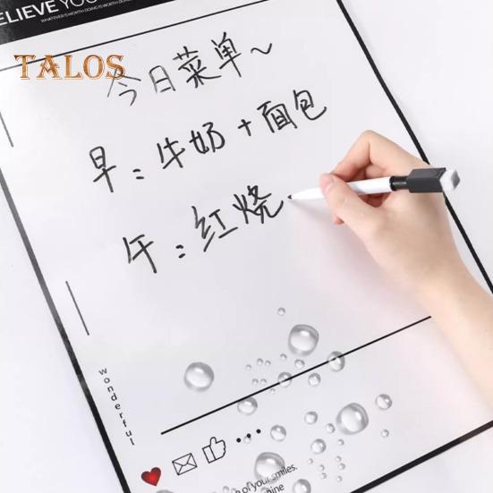 Magnetic Message Board with Whiteboard Pen Dry Erase Surface Multi-Purpose Strong Magnet Back Reminder Whiteboard