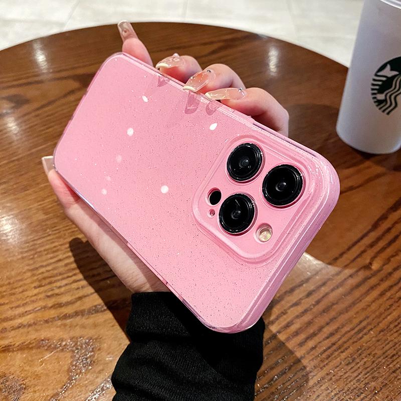 Coque Souple Néon Pailletée de Luxe Pour iPhone 17 16E 14 13Mini 12 11 Pro Max 15 17air Silicone Housse antichoc