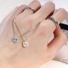 ANENJERY Square CZ Necklace for Women Cubic Zircon Clavicle Chain Elegant Necklaces Party Jewelry New