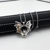 Exaggerated Gothic Bat Stainless Steel Necklace - Vampire Bat Halloween Gift