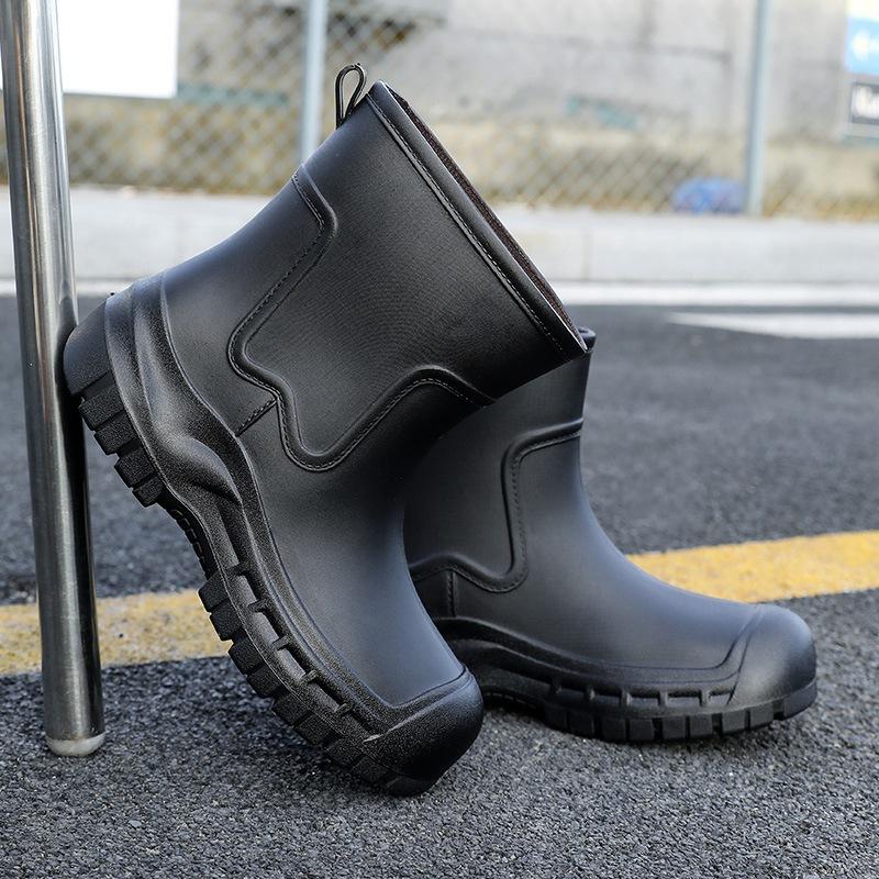 

Rain shoes women s short tube new outdoor non-slip water shoes platform water boots fleece rubber shoes short bundle rain boots 36