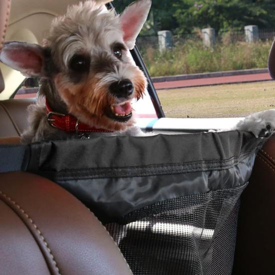 Hundebarriere für Rücksitz im Auto Einfach zu installieren Haustier-Barriere Netzgitter mit Haken Sicherheits-Trennwand mit Aufbewahrungstasche für Auto SUV LKW