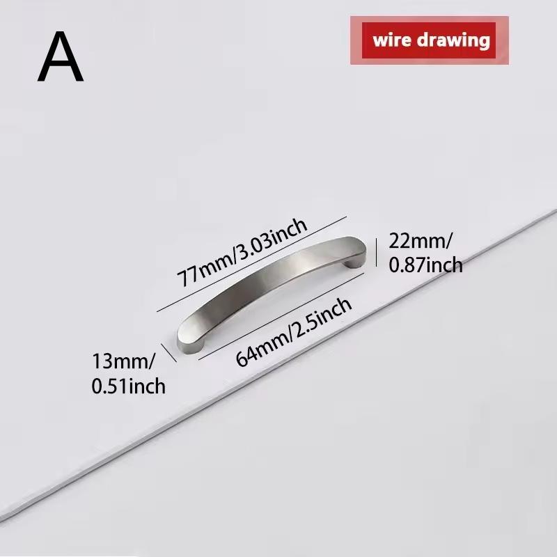 5Pcs Cabinet Handles Knobs Aluminum Alloy Door Kitchen Knobs Cabinet Pulls Drawer Furniture Handle Hardware