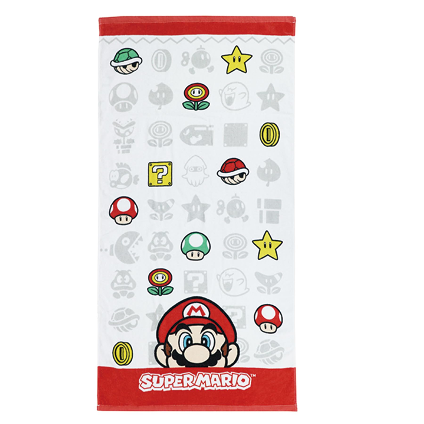 

Marushin Bath Nintendo Mario Icon Character 4485006800 Towel, Tile, 100% Cotton, Design,
