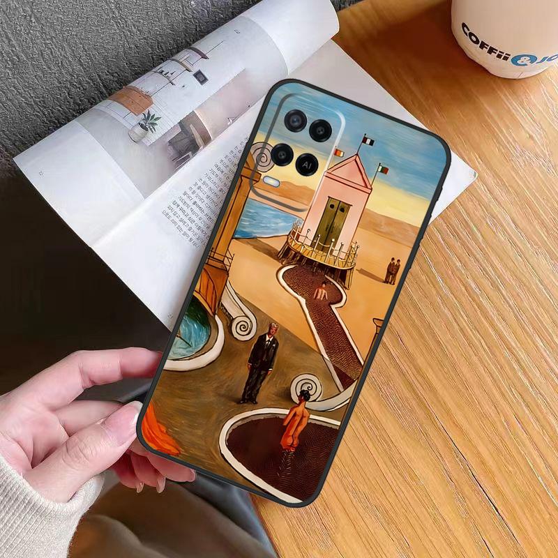 Rene Magritte Art Case For Oppo A5 A6 Pro A18 A38 A58 A78 A98 A54 A74 A94 A17 A57 A80 A60 A40 A96 A76 A16 A15