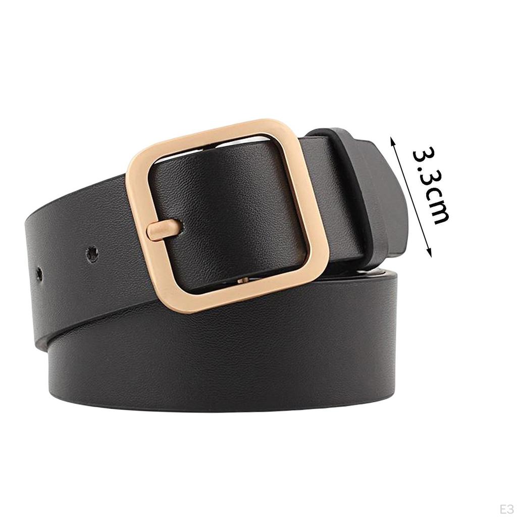 Female Ladies , with Square Buckle, Fashion Vintage Waist for Coat Dress Blouse Decorative