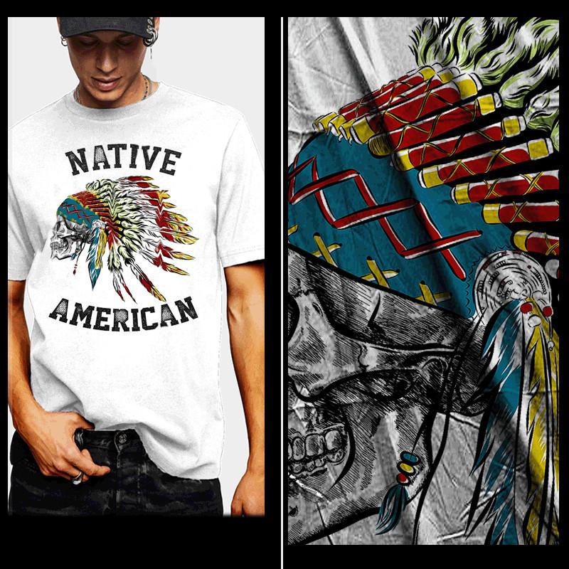 Native American t-shirt American Indian Indigenous Warrior Headdress Pride tee