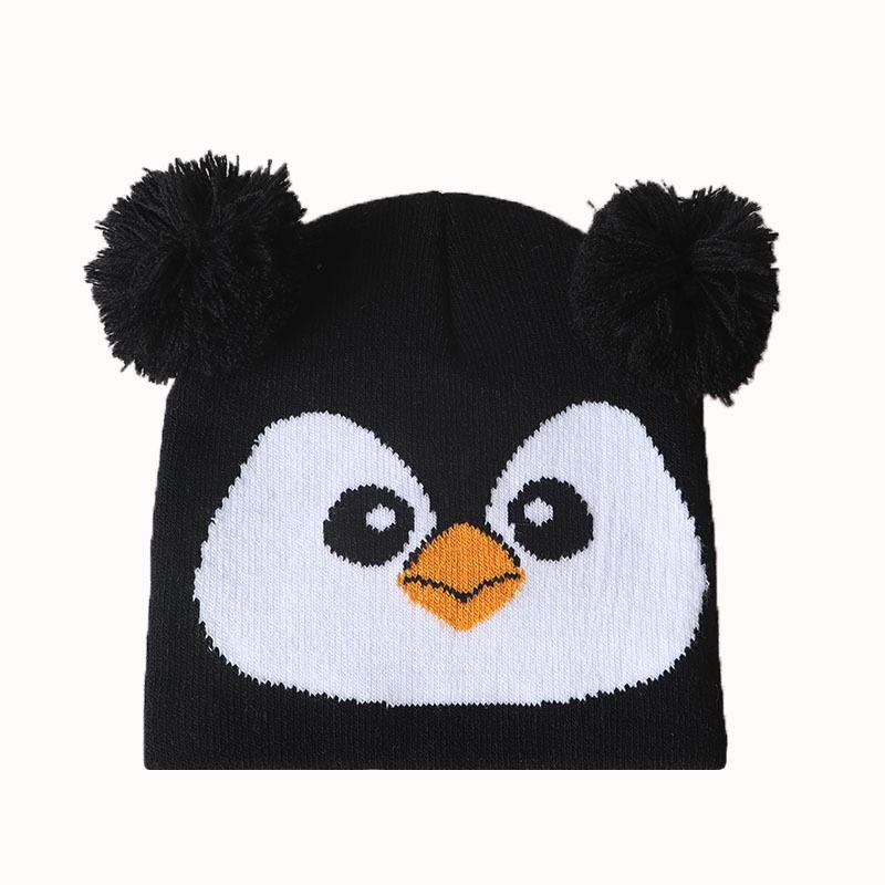 Baby Warm Knit Hat for Children in Autumn and Winter, Cute Cartoon Animal Knit Pullover Hat for Kids1to6Years Old Adjustable