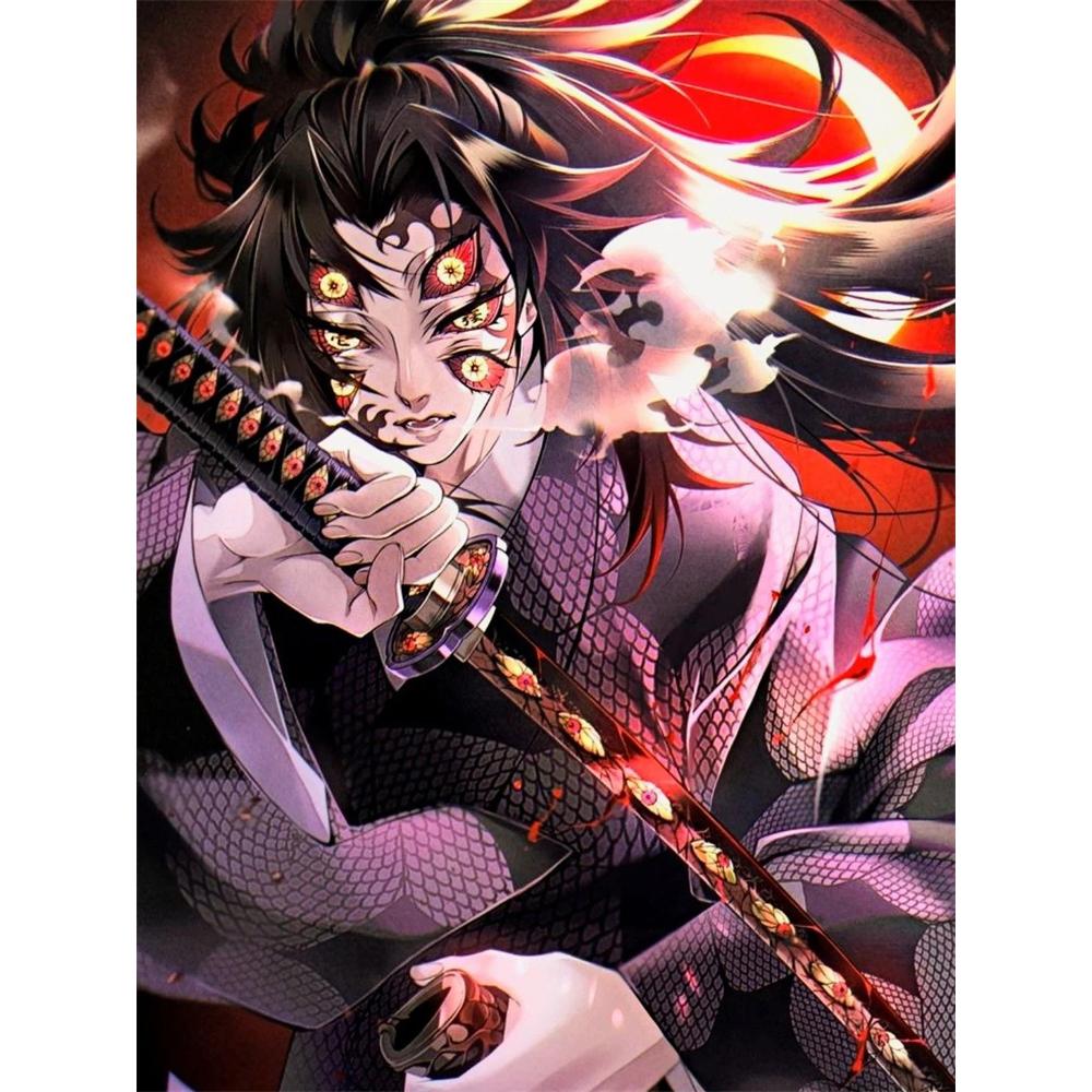 

Вбивця демонів 5D Алмазна мозаїка Kimetsu No Yaiba Алмазна вишивка Повна алмазна мозаїка Мистецтво DIY Танджіро Домашній декор Картина Round 50x70cm