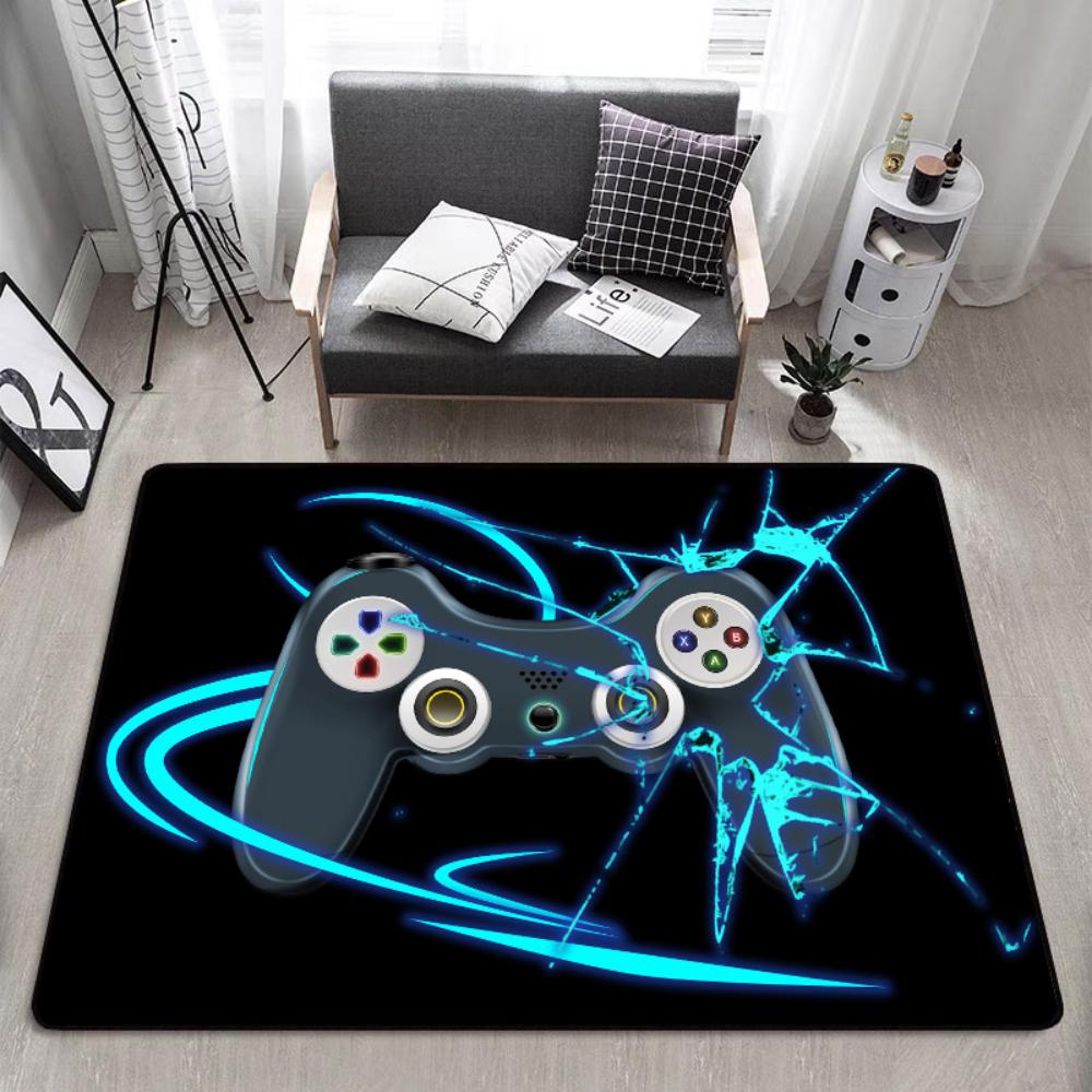 Fashion Gaming Controller Carpet Man's Cave Game Room Chair Floor Mat Living Room Sofa Decor Rug Bedroom Bedside Soft Rug Gifts