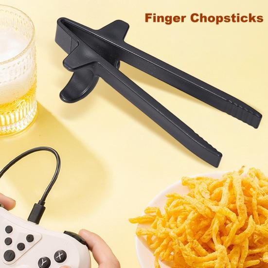1 pár prstových hůlek, opakovaně použitelných, potravinářských, hráčských hůlek, kleště na svačinu, chytač chipsů, nástroje, držák na jídlo, klip, pinzeta, hráčský vánoční dárek