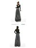 Gray Striped Wide-Leg High-Waisted Women's Pants - 2026 Spring Arrival, Straight and Slimming Versatile Suit Style.