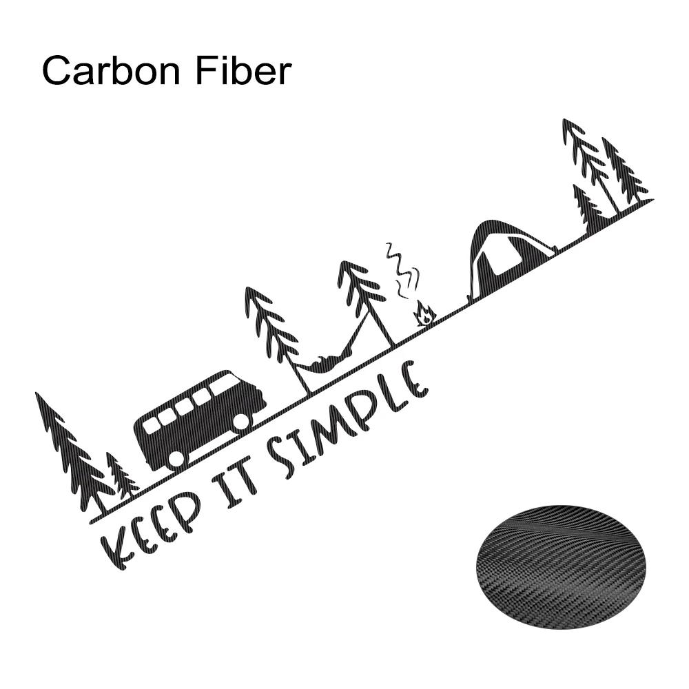 Keep It Simple   Bergcamping-Thema Autoaufkleber für Wohnmobil Wohnwagen Van Fahrzeuge Seitenkarosserie Dekoration Vinyl Aufkleber Zubehör