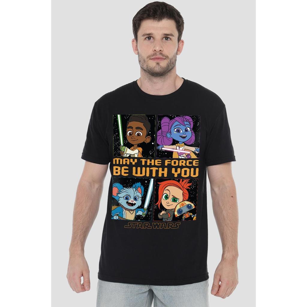 STAR WARS Mens Young Jedi Adventure Among The Stars T-Shirt