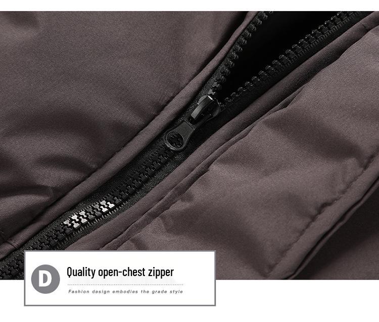 NASA Collaboration 2025 Men's Winter Cotton Jacket with Hood - Korean Style, Warm and Trendy Thicken Outerwear