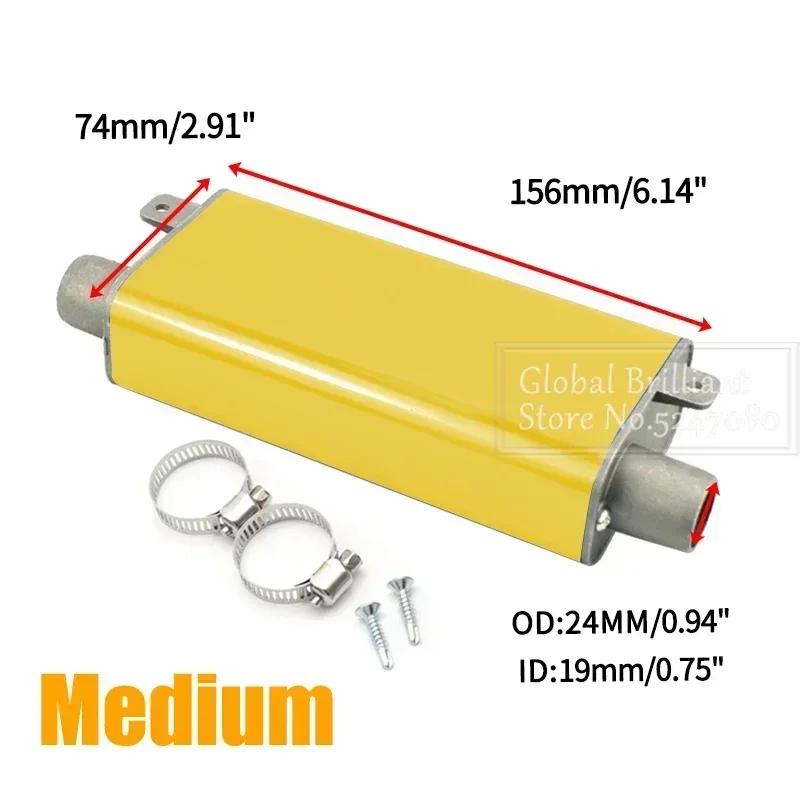24mm Muffler Silencer S Curved Air Diesel Parking Heater Exhaust Pipe Aluminum Alloy For Car Truck VAN for Webasto Eberspacher