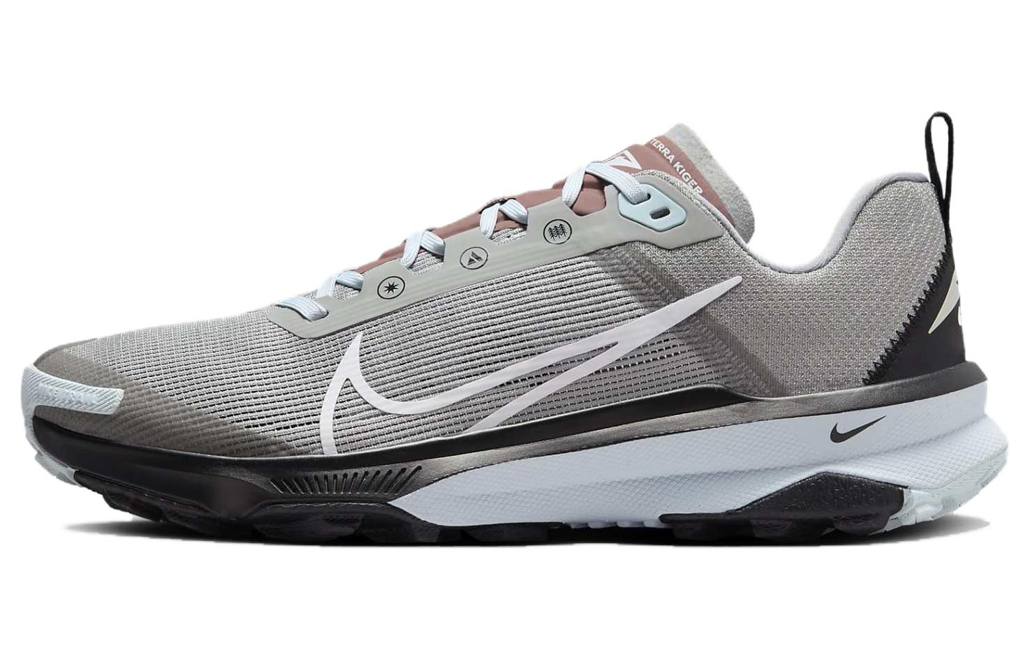Nike React Terra Kiger 9 Light Smoke Grey Black Glacier Blue White Women s DR2694-005 38