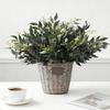 Artificial Salix Leaf 5 Forks Realistic Greenery Flexible Stems No Watering Maintenance Faux Plant Home Decor