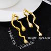 Fashion Twisted Metal Irregular Stud Earrings for Women Personality Fashion Retro Water Drop Earrings Party Accessories Gift