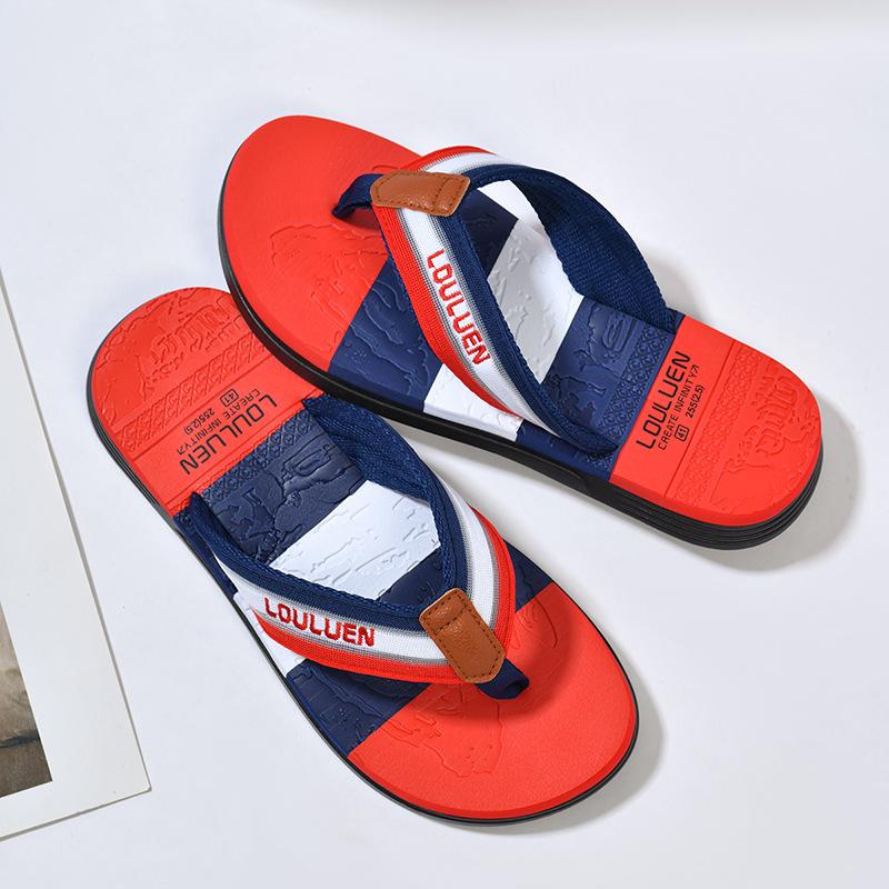 Summer New Flip-flops Men's Non-slip Soft-soled Beach Shoes EVA Pinch Slippers Ins Trendy Men's Sandals