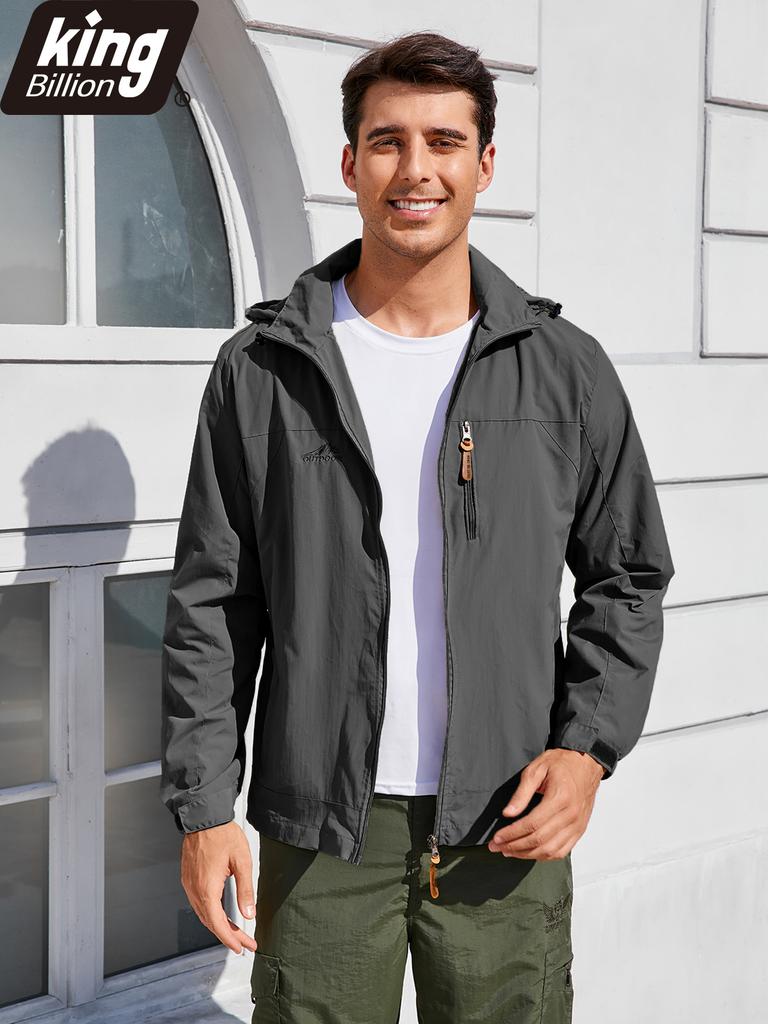 Men's Spring Autumn Thin Hooded Jacket Outdoor Windbreaker Men Climbing Streetwear Casual Coats