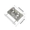 Stainless Steel Parrot Feeders With Double Cup Standing Perch Platform For Cage Bird Rabbits Ferrets Watering Feeding Use