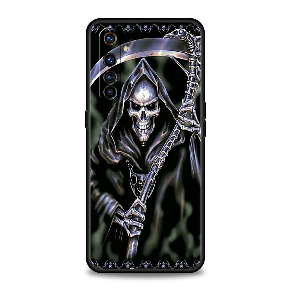

Grim Reaper Skull Phone Case For Realme 13 12 10 9 8 7 GT3 GT5 GT2 Pro Plus 5G C21 C25 C35 GT Neo 2 3 3T 5 Cover Realme GT Neo 5