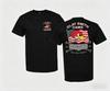 T-shirt Manches Courtes Unisexe Coton Impression Drapeau Américain Style Rétro Dessin Animé Oiseau Course Moto Mode Urbaine Décontractée