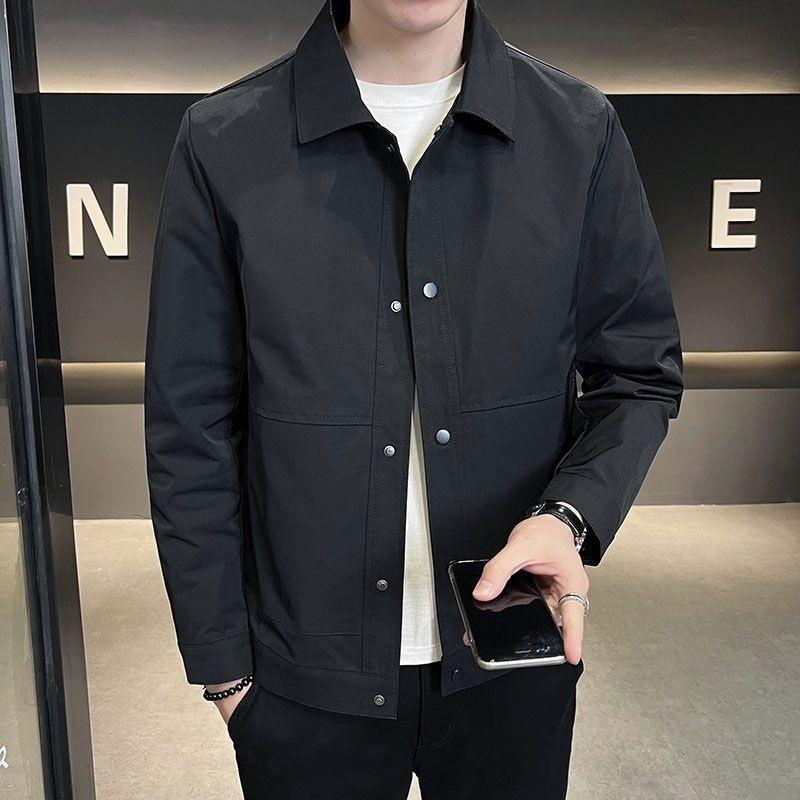 New Men's Jacket Spring Fashion Trend Handsome Autumn and Winter Versatile Men's Casual Jacket