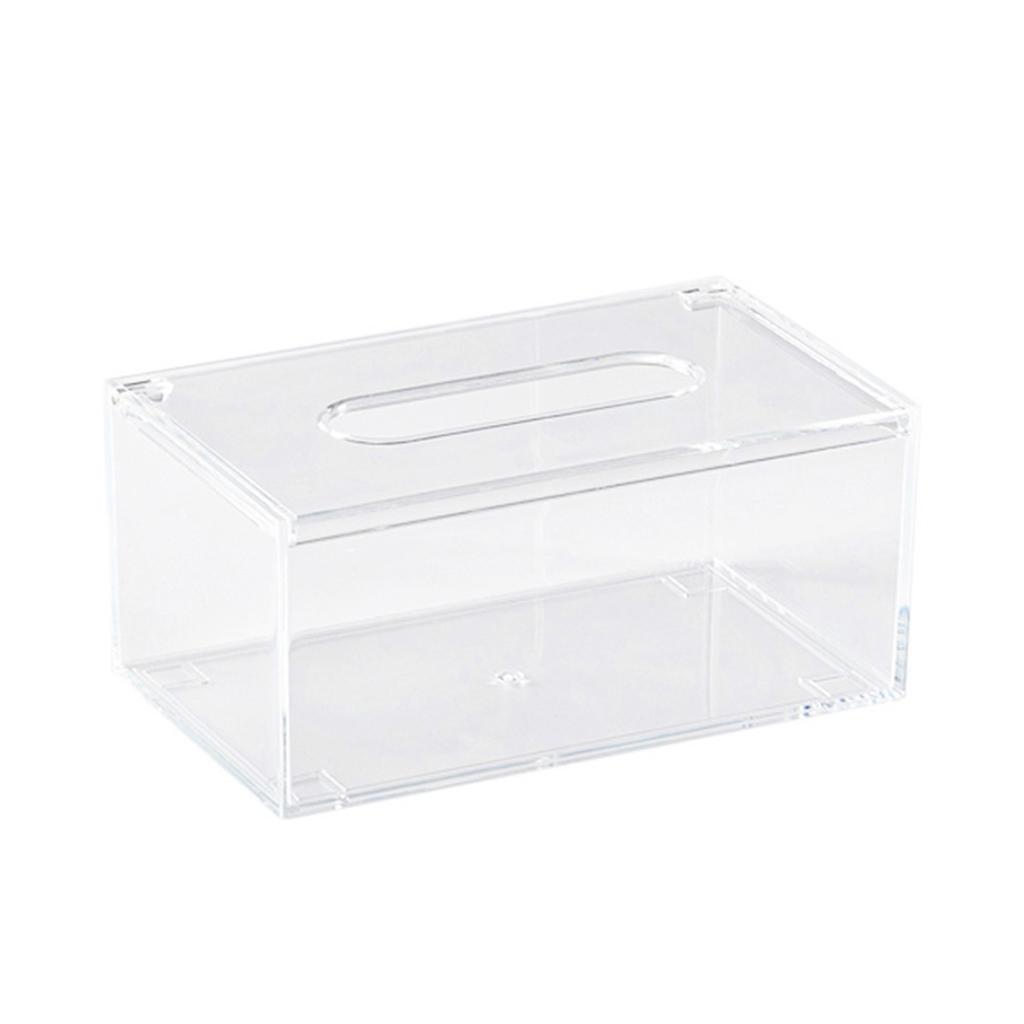 Taschentuchbox-Abdeckung, transparent, rechteckig, Acryl, Serviettenbox-Halter für Wohnzimmer, Schlafzimmer