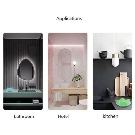 Silicone Soap Dish Lotus Shape Soap Holder with Drainage Holes Non-Slip Soap Holder