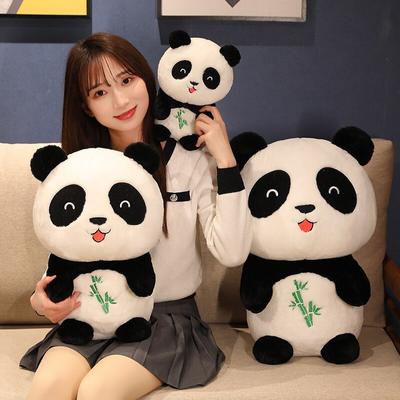 Lovely Plush Panda Toys Kawaii Bamboo Panda Bear Pillow Peluche Dolls Stuffed Soft Animal Toys for Children Gifts
