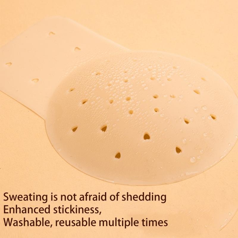Breathable Silicone Nipple Cover Self Adhesive Bras Invisible Strapless Sticky Bras Breast Lift Pasties for Womens