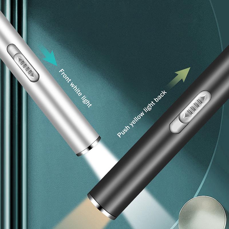 Oral Penlight Led Flashlight Mini Oral Pupil Medical Handy Usb Rechargeable Stainless Steel Torch Light Outdoor Fishing Tool