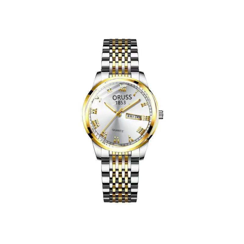 Movement Watch, Tungsten Steel Color Versatile Watch, Female Student Simple Waterproof Women'S Watch