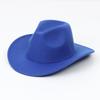 Einfarbiger Filz-Fedora-Hut Britischer Retro-Stil Unisex Flacher Rand Gentleman Flache Krone