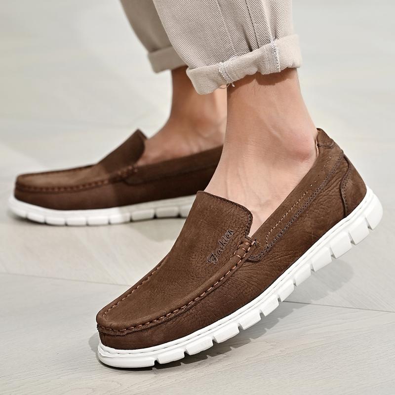 FashionLuxury Summer Men Loafers Wedding Dress White Driving Moccasins Footwear Man Casual Shoes Leather Slip On Super Light Male Shoes