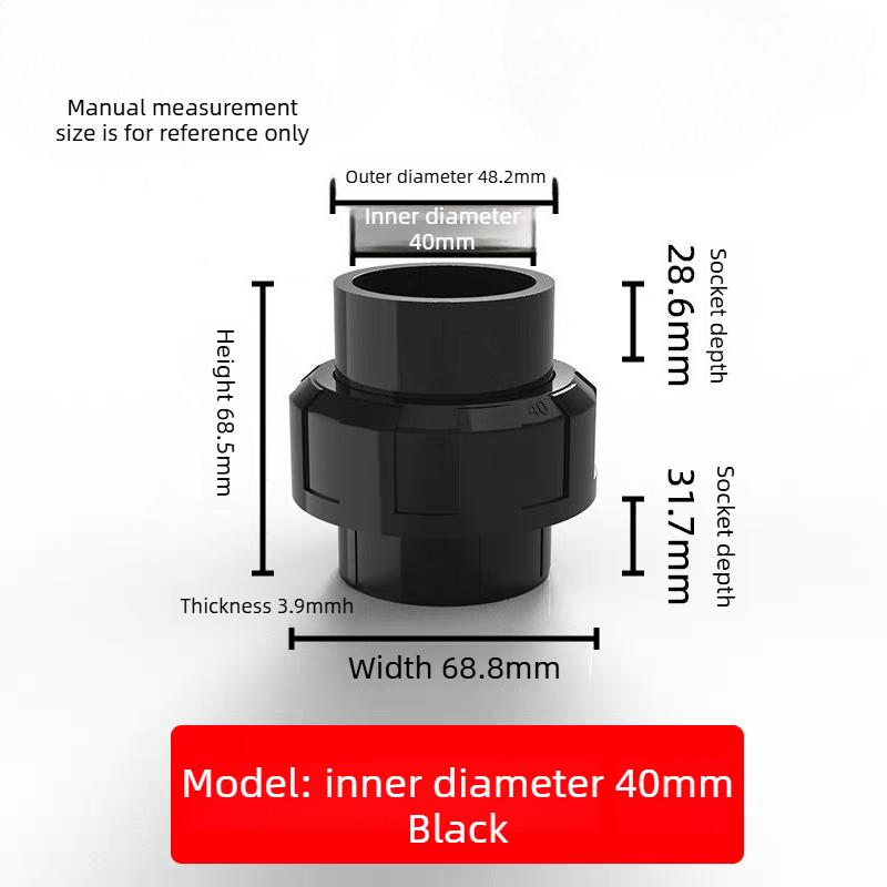 Aquarium PVC Quick Connect Water Inlet & Outlet Pipe Union Joint Fish Tank Supply Drain Fitting PVC Pipe Coupler Adapter New