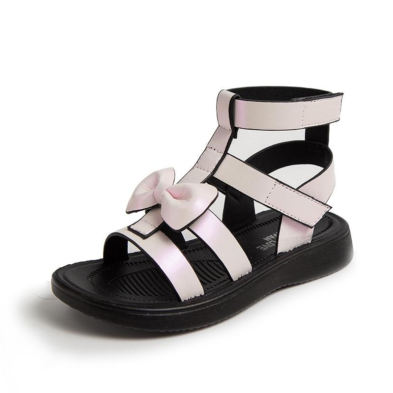 Children S Shoes Summer Newest Children S Sandals Breathable Fashion Shoes Comfortable Girls Roman Shoes Bow Velcro Sandals 28