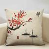 Home Decor Japanese Scenes: Cherry Blossoms & Mt. Fuji Pattern Cushion Cover Suitable for Sofa Bedroom Car Pillow Cover