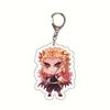 Acrylic Anime Keychain Kamado Tanjiro Nezuko Agatsuma Zenitsu Student Bag Charm Pendant Cosplay Accessories Gift